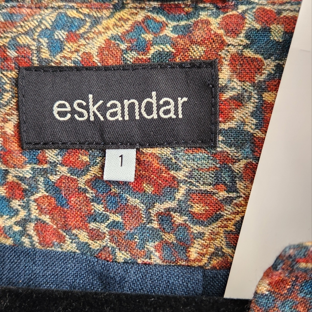 Eskandar Linen Print Blazer - Picture 4 of 13